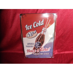 METAL SKILT “COLA ICE COLD 20 C